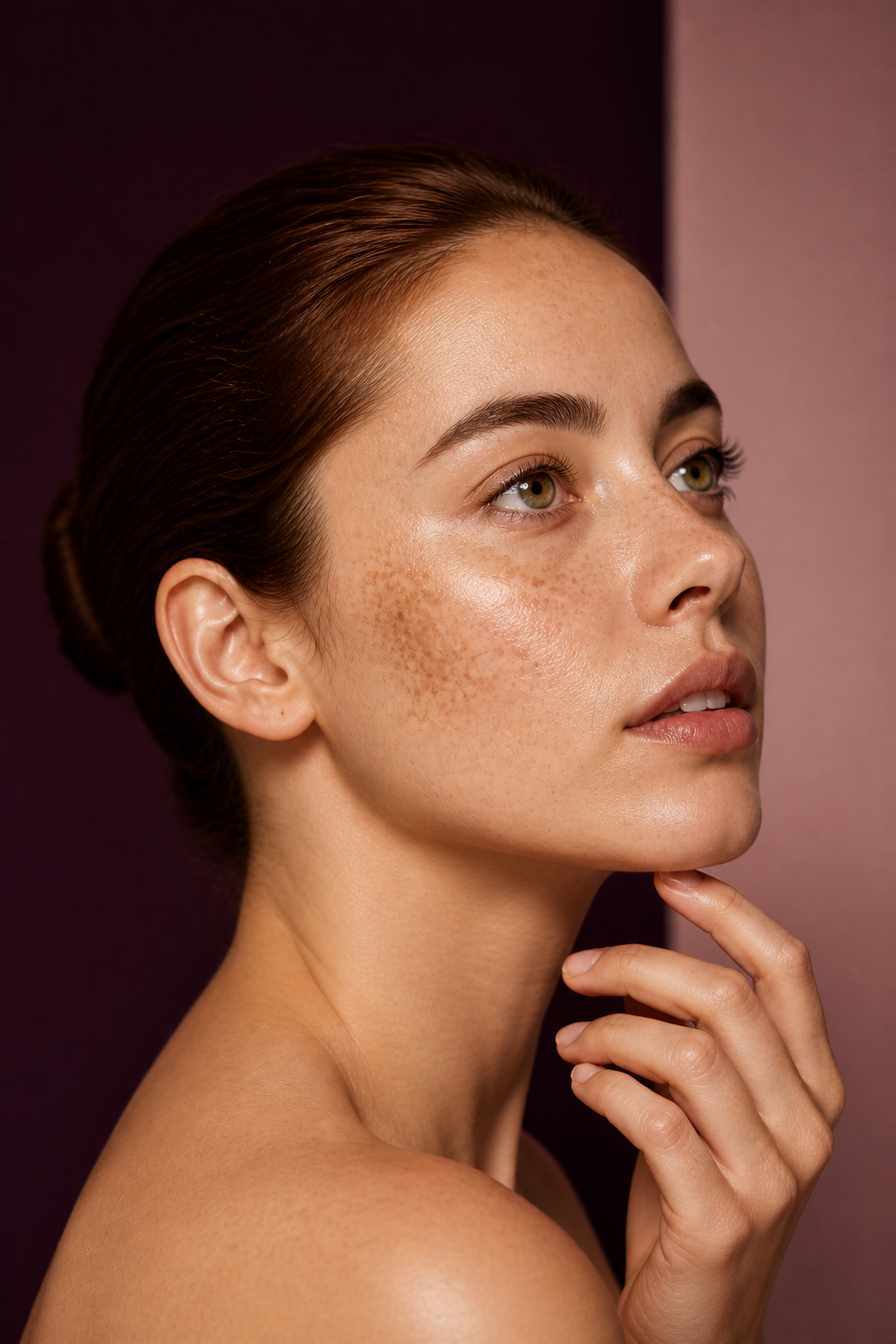 Detalle editorial de piel natural